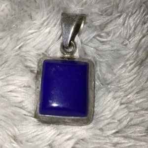 Beautiful Mexico 925 Lapis Square Pendant